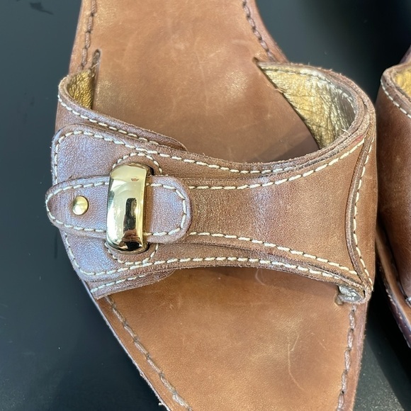 Cole Haan Brown leather mules slippers sandals size 7 - Picture 7 of 8